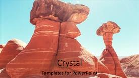  Presentation with sandstone - Colorful presentation enhanced with sandstone formations in utah usa backdrop and a red colored foreground