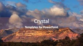  Presentation with living coral - Audience pleasing theme consisting of sandstone formations in utah usa backdrop and a violet colored foreground