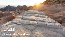  Presentation with sandstone - Presentation featuring sandstone formations in utah usa background and a gray colored foreground