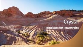  Presentation with sandstone - Beautiful slide set featuring sandstone formations in utah usa backdrop and a violet colored foreground