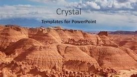  Presentation with sandstone - Presentation theme having sandstone-formations-in-utah-usa background and a light blue colored foreground