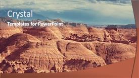  Presentation with sandstone - Beautiful slide deck featuring sandstone-formations-in-utah-usa backdrop and a seafoam green colored foreground