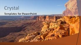  Presentation with beautiful landscapes - Presentation theme consisting of sandstone-formations-in-utah-usa background and a light blue colored foreground