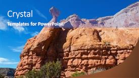  Presentation with beautiful landscapes - Slide set with sandstone-formations-in-utah-usa background and a teal colored foreground