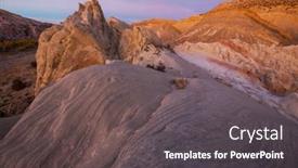  Presentation with beautiful landscapes - Presentation theme with sandstone-formations-in-utah-usa background and a dark gray colored foreground