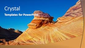  Presentation with beautiful landscapes - Presentation theme consisting of sandstone-formations-in-utah-usa background and a teal colored foreground
