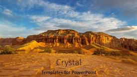  Presentation with beautiful landscapes - Slide deck featuring sandstone-formations-in-utah-usa background and a gold colored foreground