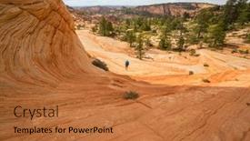  Presentation with sandstone - Presentation design featuring sandstone-formations-in-utah-usa background and a red colored foreground