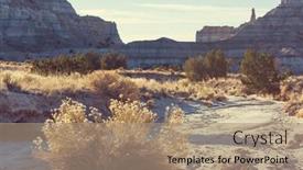  Presentation with sandstone - Presentation design having sandstone-formations-in-utah-usa background and a coral colored foreground