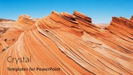  Presentation with sandstone - Presentation enhanced with sandstone-formations-in-utah-usa background and a coral colored foreground