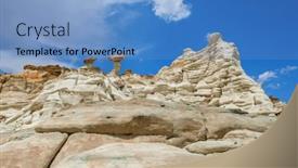  Presentation with sandstone - Presentation theme featuring sandstone-formations-in-utah-usa background and a teal colored foreground