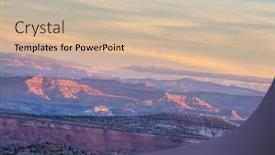  Presentation with sandstone - Theme having sandstone-formations-in-utah-usa background and a soft green colored foreground