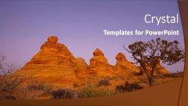  Presentation with beautiful landscapes - Presentation enhanced with sandstone-formations-in-utah-usa background and a coral colored foreground