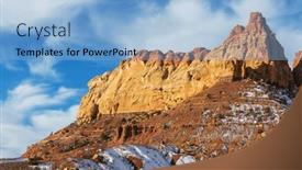  Presentation with beautiful landscapes - Presentation theme having sandstone-formations-in-utah-usa and a light blue colored foreground