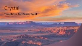  Presentation with beautiful landscapes - Presentation design enhanced with sandstone-formations-in-utah-usa and a  colored foreground