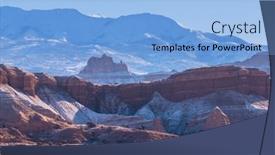  Presentation with beautiful landscapes - PPT theme consisting of sandstone-formations-in-utah and a light blue colored foreground