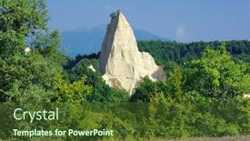  Presentation with sandstone - Cool new presentation design with sandstone pyramids of melnik in bulgaria backdrop and a tawny brown colored foreground