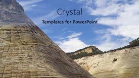  Presentation with sandstone - Colorful PPT theme enhanced with sandstone-rock-formation-in-zion backdrop and a light blue colored foreground