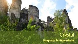  Presentation with czechia - Audience pleasing PPT layouts consisting of sandstone-rock-in-prachovske-skaly backdrop and a tawny brown colored foreground