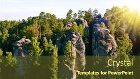  Presentation with czechia - Colorful presentation theme enhanced with sandstone-rock-in-prachovske-skaly backdrop and a tawny brown colored foreground