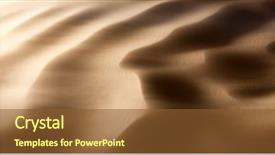  Presentation with wind - Cool new PPT theme with sandstorm in desert - dunes backdrop and a tawny brown colored foreground