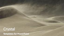  Presentation with desert - Beautiful presentation theme featuring sandstorm in desert backdrop and a coral colored foreground