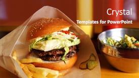  Presentation with craft - Amazing presentation design having sandwich-and-french-fried-potatoes backdrop and a tawny brown colored foreground