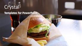  Presentation with craft - Slide deck enhanced with sandwich-and-french-fried-potatoes background and a tawny brown colored foreground