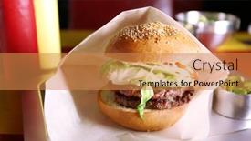  Presentation with cucumbers - Slide deck featuring sandwich-and-tinned-cucumbers background and a coral colored foreground