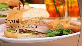  Presentation with grilled chicken - Amazing presentation having sandwich at an outdoor cafe backdrop and a  colored foreground