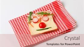  Presentation with sandwich - Colorful slides enhanced with sandwich face backdrop and a coral colored foreground