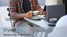  Presentation with crop - Slides having sandwich free - low section crop of two background and a light blue colored foreground