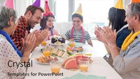  Presentation with happy birthday - Colorful PPT theme enhanced with  backdrop and a  colored foreground