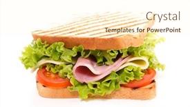  Presentation with sandwich - PPT layouts consisting of sandwich isolated background and a cream colored foreground