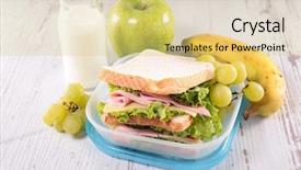  Presentation with lunch box - Cool new presentation with sandwich lunch box backdrop and a yellow colored foreground
