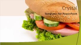  Presentation with sandwich - Beautiful theme featuring sandwich-on-white backdrop and a yellow colored foreground