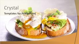  Presentation with avocado - Slide set having sandwich-toast-with-avocado background and a lemonade colored foreground