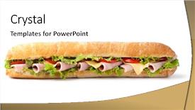  Presentation with hydroponics vegetables hydroponic vegetable - Slides enhanced with sandwich with bacon and vegetables background and a white colored foreground