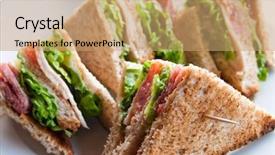  Presentation with bacon - Cool new theme with sandwich with bacon backdrop and a coral colored foreground