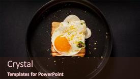  Presentation with cheese - Presentation theme featuring sandwich-with-egg-and-melted background and a wine colored foreground