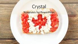  Presentation with canada flag - Colorful presentation theme enhanced with sandwich with flag of canada backdrop and a lemonade colored foreground