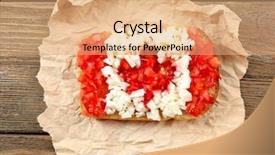  Presentation with canada flag - Amazing theme having sandwich with flag of canada backdrop and a coral colored foreground