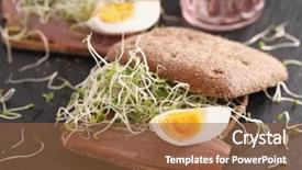  Presentation with beetroot - Slide deck consisting of sandwich with marinated herring boiled background and a  colored foreground