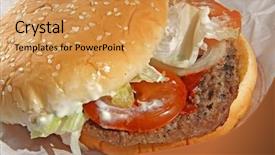  Presentation with hamburger - Amazing presentation having sandwich wrappers - fastfood hamburger bun on paper backdrop and a  colored foreground