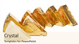  Presentation with white cheese - Amazing presentation theme having sandwich wrappers - piece of cheese in triangle backdrop and a blonde colored foreground