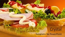  Presentation with sandwich - Amazing presentation having sandwich backdrop and a  colored foreground