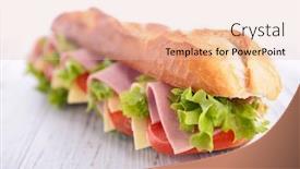  Presentation with sandwich - Theme consisting of sandwich background and a lemonade colored foreground
