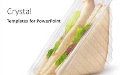  Presentation with plastic - Theme enhanced with sandwiches-in-clear-plastic-package background and a white colored foreground