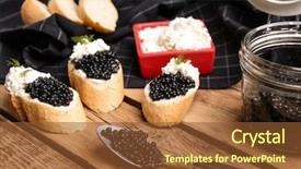  Presentation with black lives matter slogan - Slide deck having sandwiches with delicious black caviar background and a tawny brown colored foreground