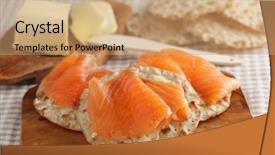  Presentation with salt farming - Beautiful presentation theme featuring salt salmon and knackebrod swedish backdrop and a light gray colored foreground